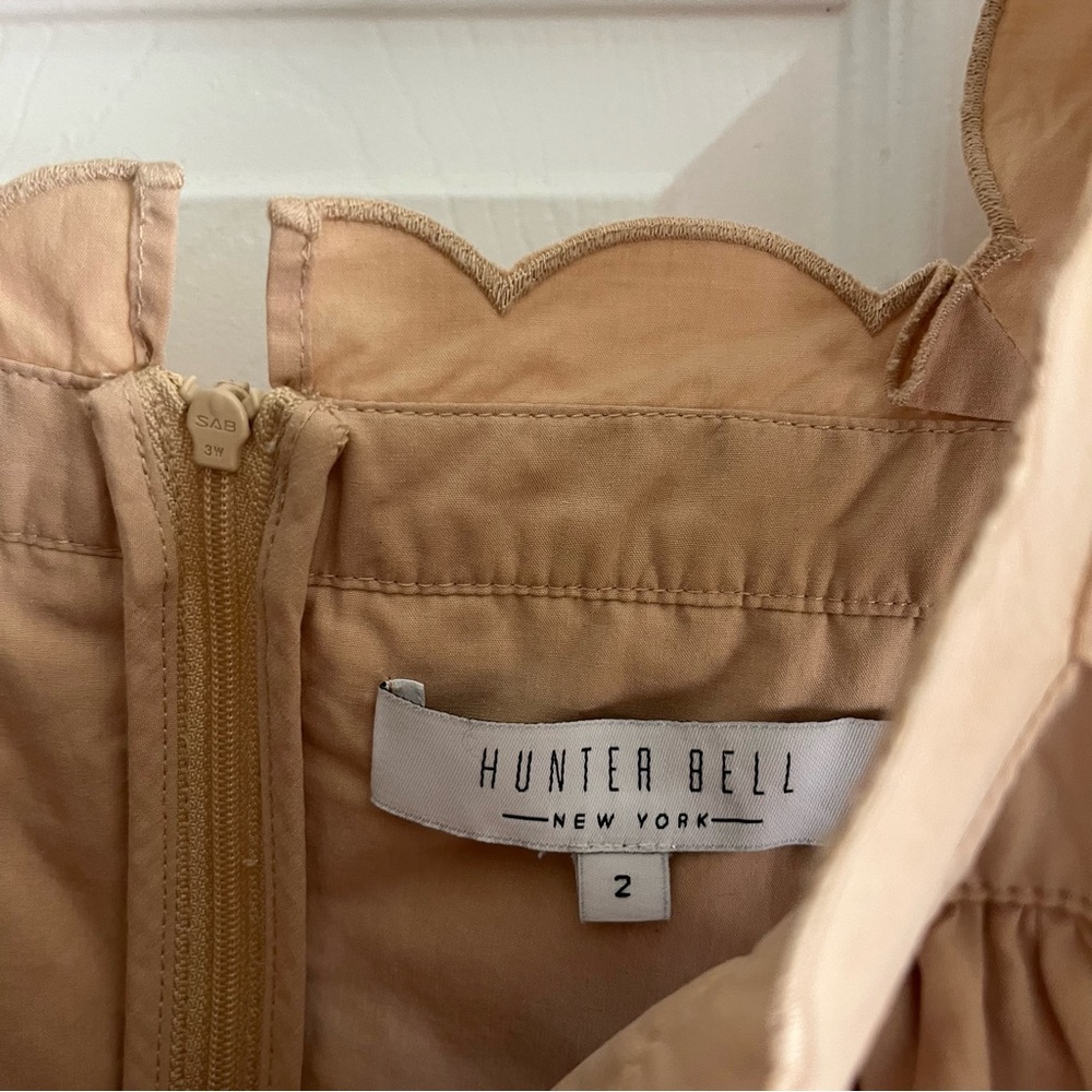 Hunter Bell Kate Beige Khaki Ruffle Crop Top - Picture 7 of 13